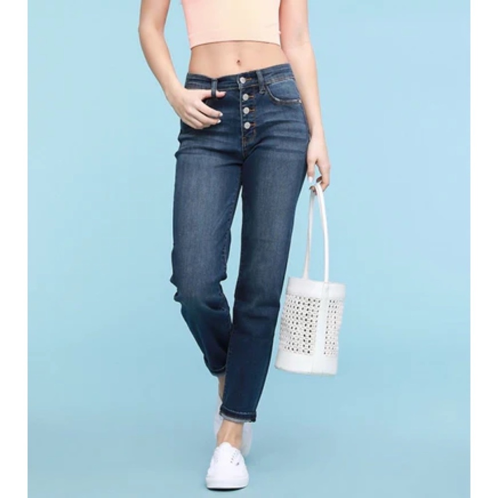 Judy Blue High Waist Button Fly Boyfriend Jean JB82143